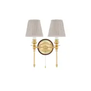 Wivallius vägglampa mässing/brun