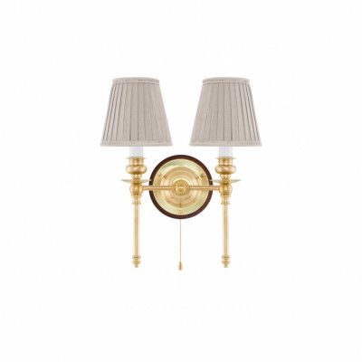 Wivallius vägglampa mässing/brun