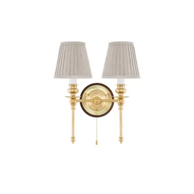 Wivallius vägglampa mässing/brun