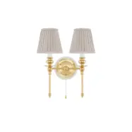 Wivallius vägglampa mässing/vit