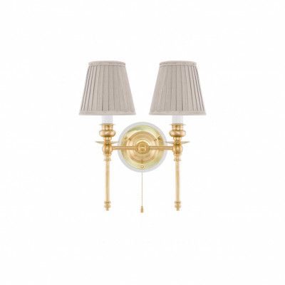 Wivallius vägglampa mässing/vit