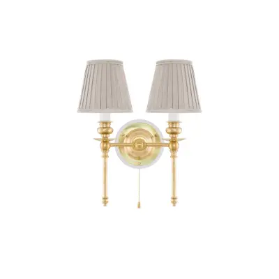 Wivallius vägglampa mässing/vit