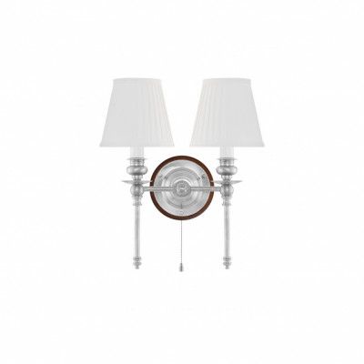 Wivallius vägglampa nickel/brun