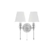 Wivallius vägglampa nickel/vit