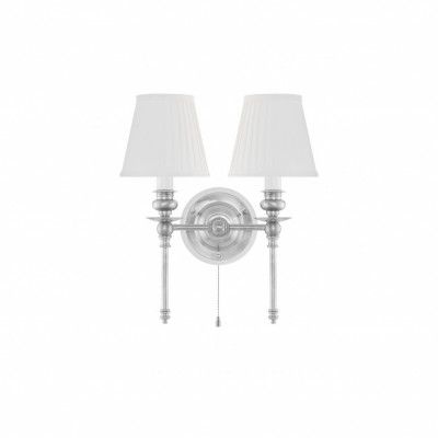 Wivallius vägglampa nickel/vit