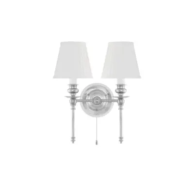 Wivallius vägglampa nickel/vit