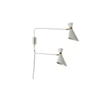 ZUIVER Shaded Dubbel v&auml;gglampa - gr&aring; metall