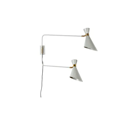 ZUIVER Shaded Dubbel vägglampa - grå metall