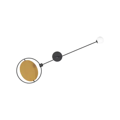 ZUIVER Sirius vägglampa - svart järn