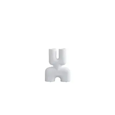 101 COPENHAGEN - Cobra Double Vase Mini Bone Vit