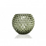Anna Von Lipa Hobnail Globe vas 18 cm Olivegreen
