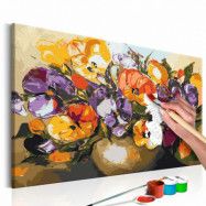 ARTGEIST DIY dukmålning - Vase Of Pansies, vas med blommor, 60x40