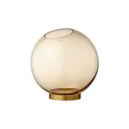 AYTM - Globe Vas w/Stand Ø17xH17 Amber/Gold