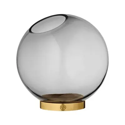AYTM - Globe Vas w/Stand Ø21xH21 Black/Gold-