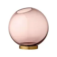 AYTM - Globe Vas w/Stand Ø21xH21 Rose/Gold