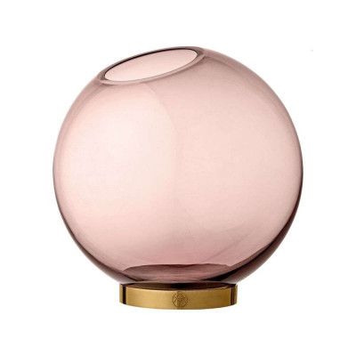 AYTM - Globe Vas w/Stand Ø21xH21 Rose/Gold