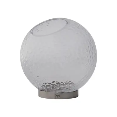 AYTM - Vase Globe Bubbles, klar/silver, Ø 17 cm