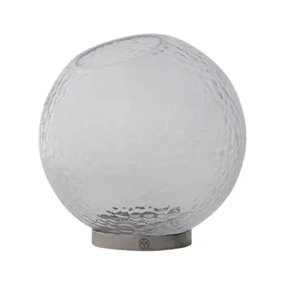 AYTM - Vase Globe Bubbles, klar/silver, Ø 21 cm