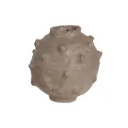 BEPUREHOME Collection dekorativ vas - gr&aring;brun papier mache