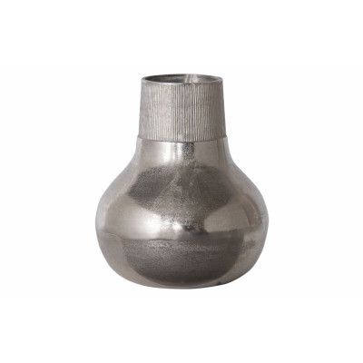 BEPUREHOME Metal L vas, rund - silver aluminium