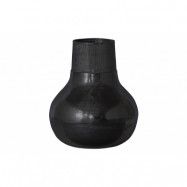 BEPUREHOME Metal L vas, rund - svart aluminium