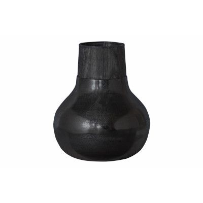 BEPUREHOME Metal L vas, rund - svart aluminium