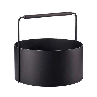 Blomus - Ashi Vedkorg L Svart Ek