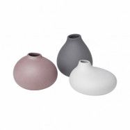 blomus Nona vas 3-pack Pewter-micro chip-bark