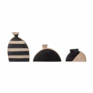 BLOOMINGVILLE Nezha Deko vas, svart, terrakotta, set om 3