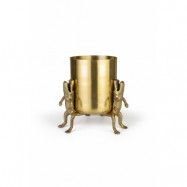 BOLD MNKEY Omgiven av krokodiler vas L, rund - guld aluminium (H:32)