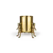 BOLD MNKEY Omgiven av krokodiler vas L, rund - guld aluminium (H:32)