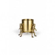 BOLD MNKEY Omgiven av krokodiler vas M, rund - guld aluminium (H:24)