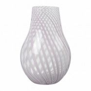 Broste Copenhagen Ada Cross Stripe vas 22,5 cm Lavender grey