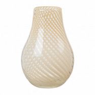 Broste Copenhagen Ada Cross Stripe vas 22,5 cm Light yellow