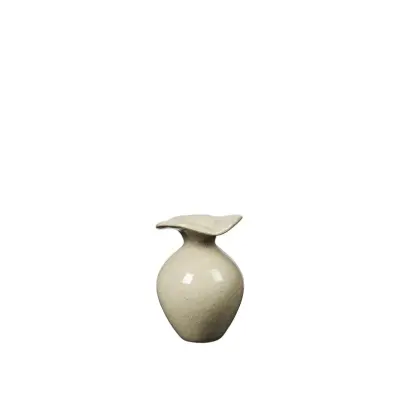 BROSTE COPENHAGEN Florentina vas XS - beige stengods (H:14)