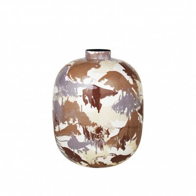 BROSTE COPENHAGEN Thyra vas, rund - ljus flerfärgat emaljerat järn