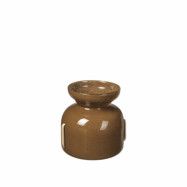 BROSTE COPENHAGEN Vera vas, rund - surikat brunt glas