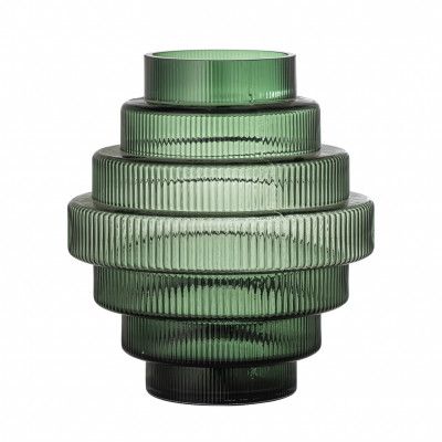 CREATIVE COLLECTION Bettie Vas, Grön, Glas, D21xH24 cm