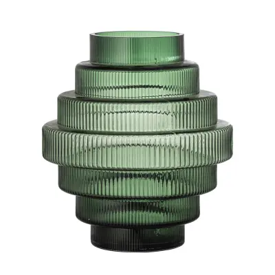 CREATIVE COLLECTION Bettie Vas, Grön, Glas, D21xH24 cm