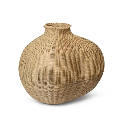 ferm LIVING - Bola Braided Floor Vase Natural