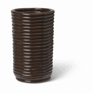 Ferm Living Corduroy vas 21 cm Carob Brown