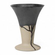 ferm LIVING Flores vas 23 cm Sand-black