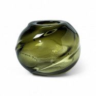 ferm LIVING Water Swirl vas rund Ø21 cm Moss Green