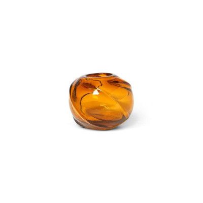 ferm LIVING - Water Swirl Vase Round Amber