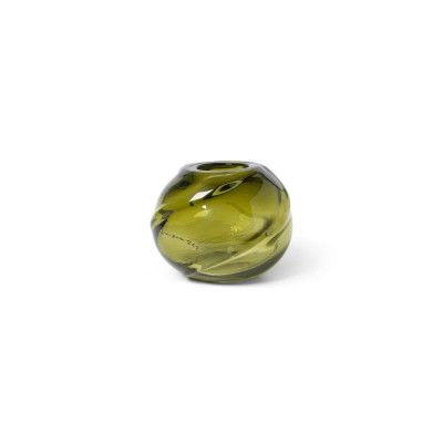 ferm LIVING - Water Swirl Vase Round Moss Green ferm LIVING