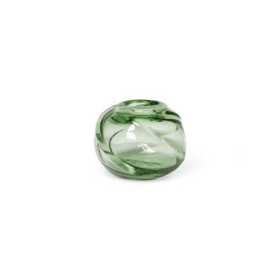 ferm LIVING - Water Swirl Vase Round Recycled Clear/Green ferm LIVING