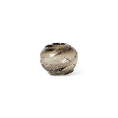 ferm LIVING - Water Swirl Vase Round Smoked Grey