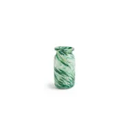 HAY - Splash Vase Roll Neck Small Green Swirl