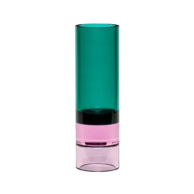 Hübsch - Astro Tealight Holder/Vase Green/Pink