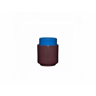 Hübsch - Deux Pots 2 pcs. Red Brown/Blue